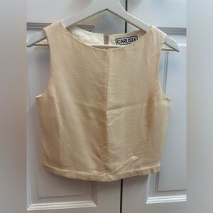 Carlisle cream silk blouse - sleeveless